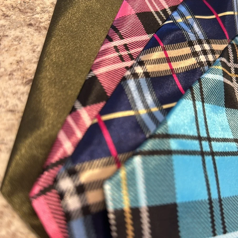 NWOT 10 inch unisex ties set of 4. Attached elastic cord goes under the collar